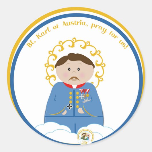 Sticker Rond Bl. Karl d'Autriche (Devant)