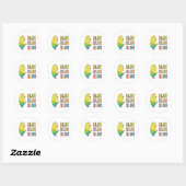 Sticker Rond Bla Bla Bla (Feuille)