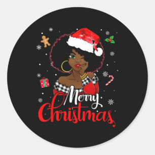 Sticker Rond black african girl american melanin