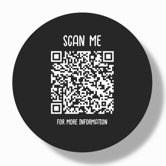 Sticker Rond Black | Analyse de code QR professionnel