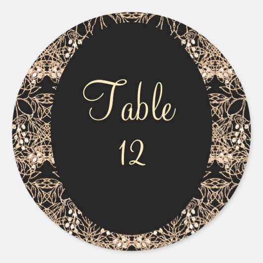 Sticker Rond black and gold (Devant)