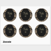 Sticker Rond black and gold (Feuille)