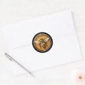 Sticker Rond Black and Gold Honey Bee (Enveloppe)