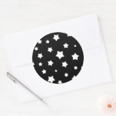 Sticker Rond Black and white stars (Enveloppe)
