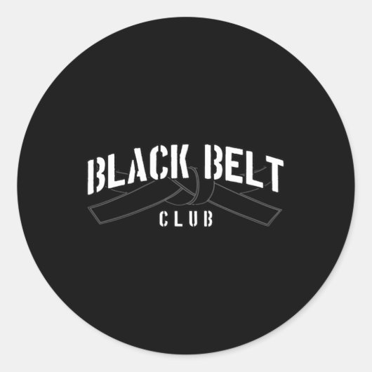 Sticker Rond Black Belt Club (Devant)