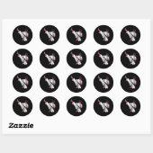 Sticker Rond Black Belt Karate Fighter (Feuille)