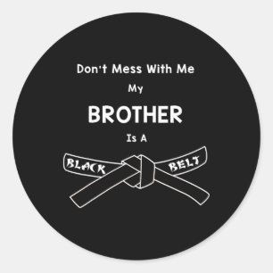 Sticker Rond Black Belt Karate Shirt Comt Hapkido Martial Arts