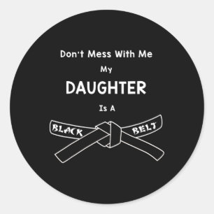 Sticker Rond Black Belt Karate Shirt Comt Hapkido Martial Arts