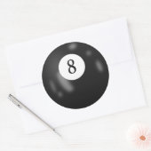 Sticker Rond Black Billiard Huit Bal (Enveloppe)