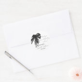 Sticker Rond Black Bow Coquette Script Sweet 16 Thank You (Enveloppe)