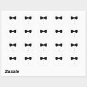 Sticker Rond Black Bowtie (Feuille)