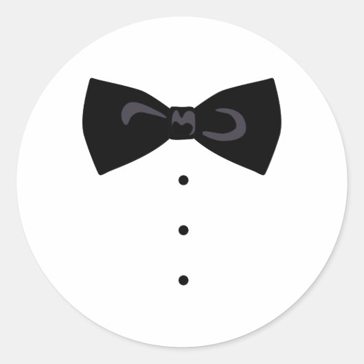 Sticker Rond Black Bowtie (Devant)