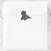 Sticker Rond Black Cairn Terrier (Sac)
