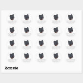Sticker Rond Black Cairn Terrier Keepsaké - Femme (Feuille)