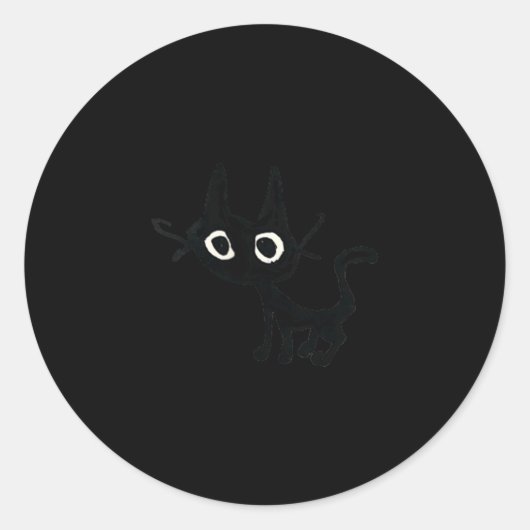 Sticker Rond Black Cat (Devant)