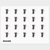 Sticker Rond Black Cat Golf (Feuille)