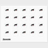 Sticker Rond Black Cat Killer instincts Dead Mouse Punk Goth (Feuille)
