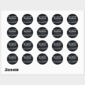 Sticker Rond Black Chalkboard Fêtes de Noël (Feuille)