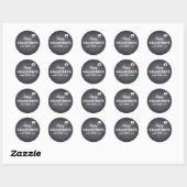 Sticker Rond Black Chalkboard Joyeux Jour des Valentines (Feuille)