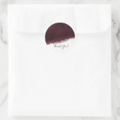 Sticker Rond Black Cherry Aquarelle Or Moderne Elégant Faveur (Sac)