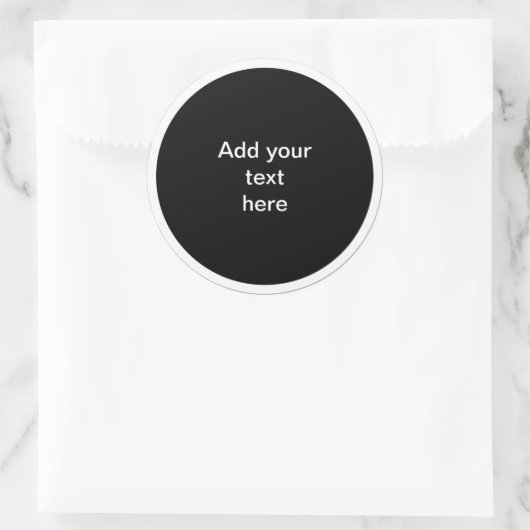 Sticker Rond Black circle with white circle frame TEMPLATE,  (Sac)