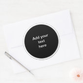 Sticker Rond Black circle with white circle TEMPLATE, (Enveloppe)