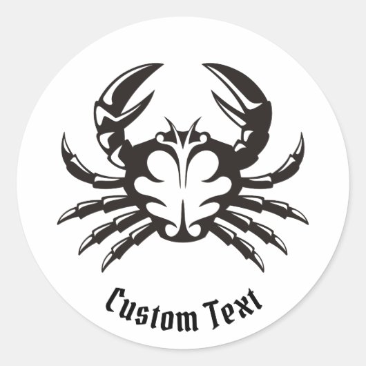 Sticker Rond Black Crab (Devant)