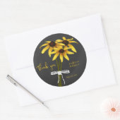 Sticker Rond Black Eyed Susan craie mariage (Enveloppe)
