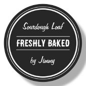 Sticker Rond Black | Fraîchement Cuit Par