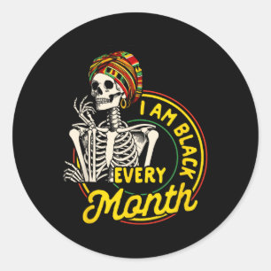 Sticker Rond Black Girl Retour Histoire Mois Africain Im Black