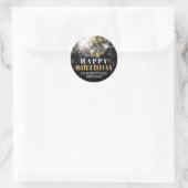Sticker Rond Black Gold 50th Birthday (Sac)
