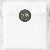 Sticker Rond Black Gold Foil 60e anniversaire (Sac)