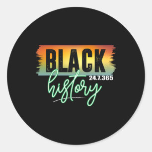 Sticker Rond Black History 247365 Moth Pride Africain-Américain