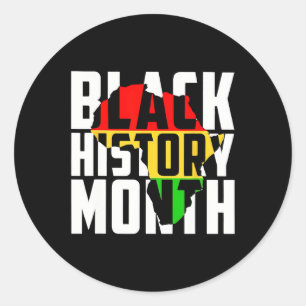 Sticker Rond Black History Mois Vintage Melanin Pride Africaine