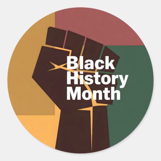 Sticker Rond Black History Month (Devant)