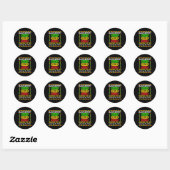 Sticker Rond Black History Month Believe Achieve Succeed Melani (Feuille)