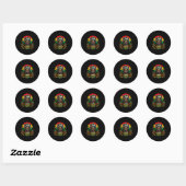 Sticker Rond Black History Month Black Leaders African American (Feuille)