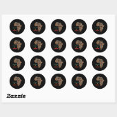 Sticker Rond Black History Month Black Leaders African American (Feuille)