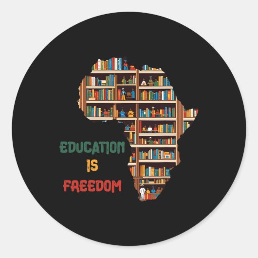 Sticker Rond Black History Month Black Leaders African American (Devant)