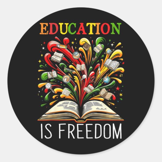 Sticker Rond Black History Month Black Leaders African American (Devant)