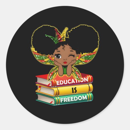 Sticker Rond Black History Month Black Leaders African American (Devant)