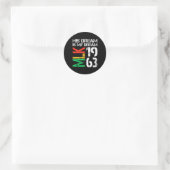 Sticker Rond Black History Moth Pride Mlk 1963 Son Rêve Est Mon (Sac)