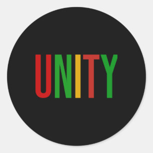 Sticker Rond Black History Moth Unity Pan African Colours Stick