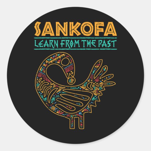 Sticker Rond Black History Sankofa (Devant)