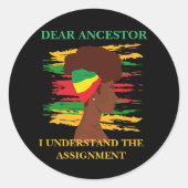 Sticker Rond Black Independence Juneteenth  (Devant)