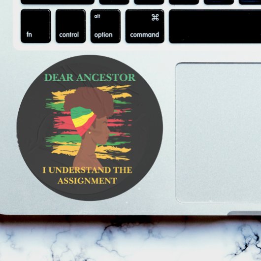 Sticker Rond Black Independence Juneteenth 