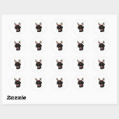 Sticker Rond Black Lab de Christmas (Feuille)