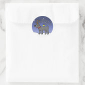 Sticker Rond Black Lab de Christmas (Sac)