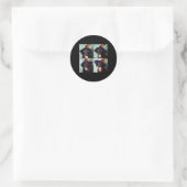 Sticker Rond Black Lab Halloween (Sac)