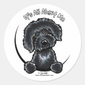 Sticker Rond Black Labradodle IAAM (Devant)